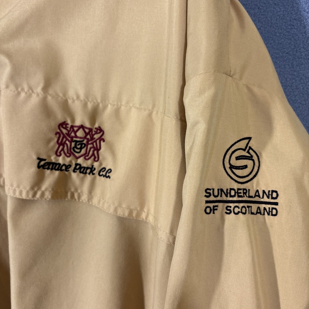 Sunderland of Scotland Vintage Jacket Mens XL Yellow Black OH Country Club Logo - Picture 5 of 9